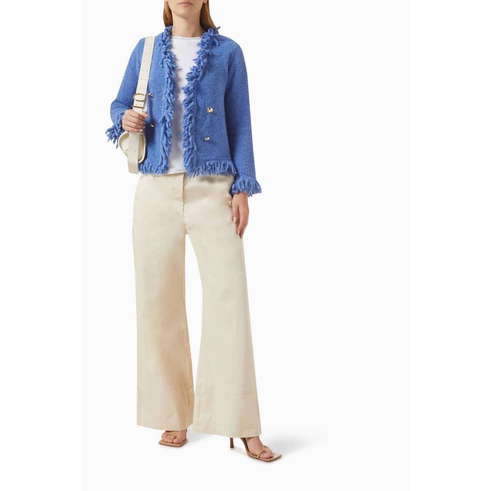 NEW MARELLA rovo fringe jacket in peri